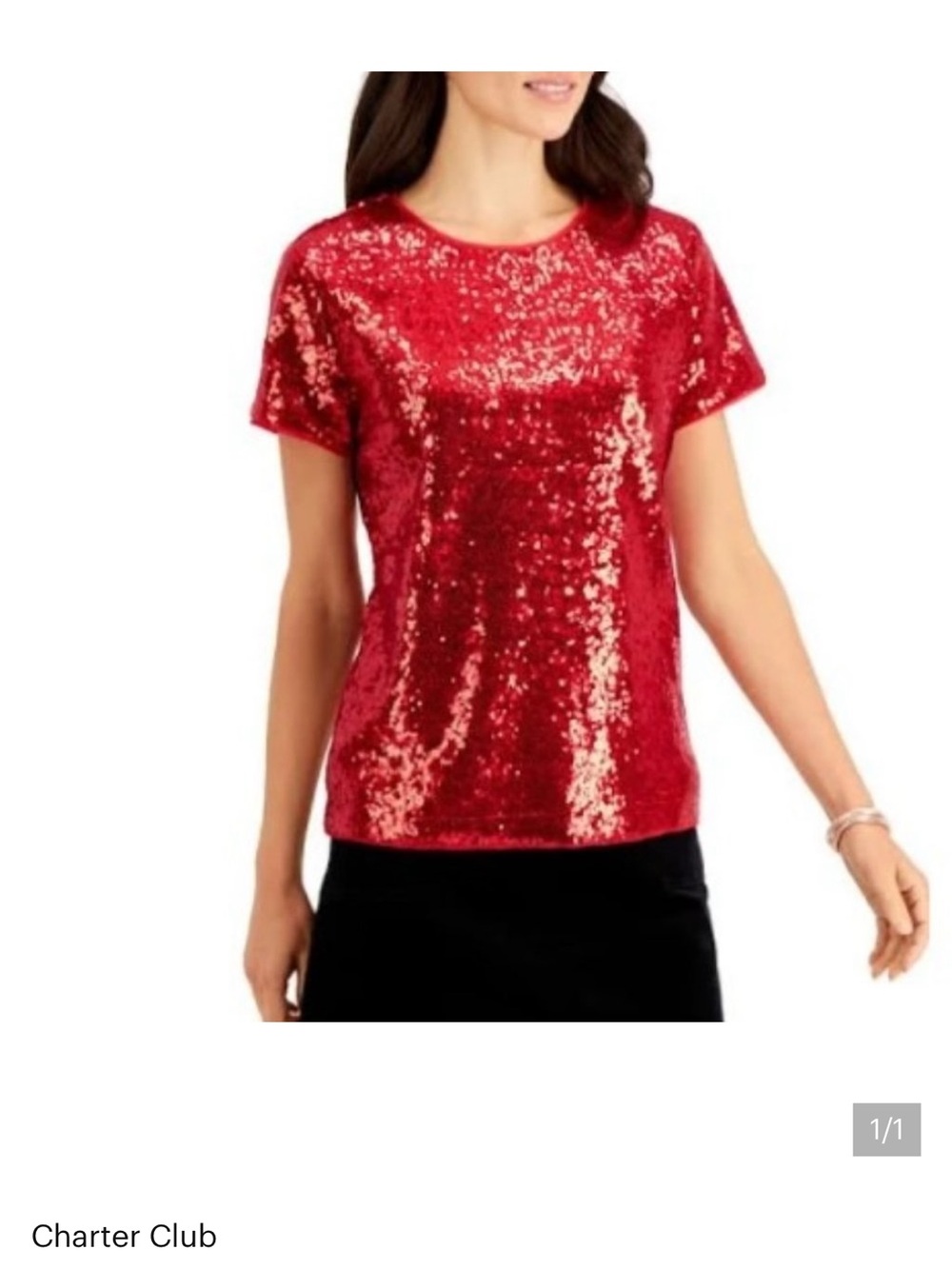 Charter club sequined top xl